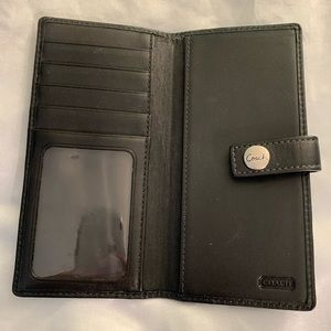 Black Coach Leather Wallet